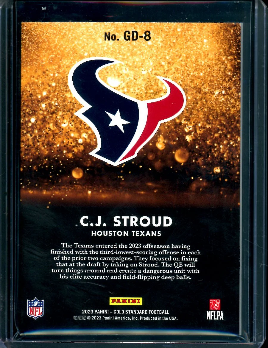2023 Panini Gold Standard C.J. Stroud Rookie Gold Dust /24 Texans - Image 2