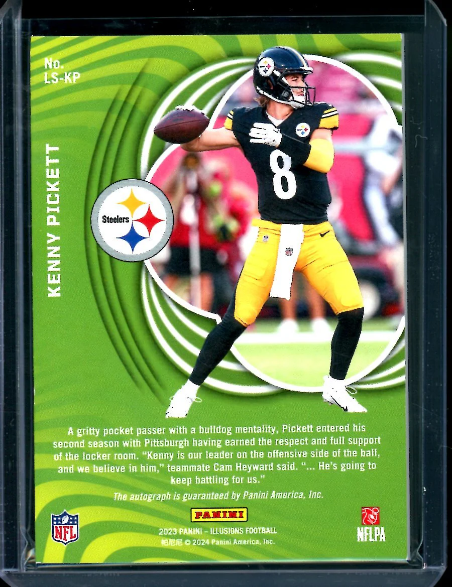 2023 Panini Illusions Kenny Pickett Limelight Auto /25 Steelers - Image 2