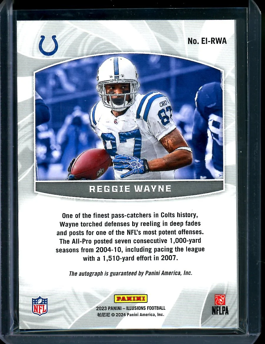 2023 Panini Illusions Reggie Wayne Elusive Ink Auto /75 Colts - Image 2