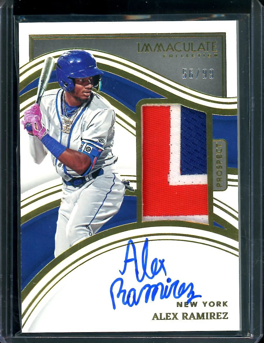 2023 Panini Immaculate Alex Ramirez Patch Auto Gold /99 Mets