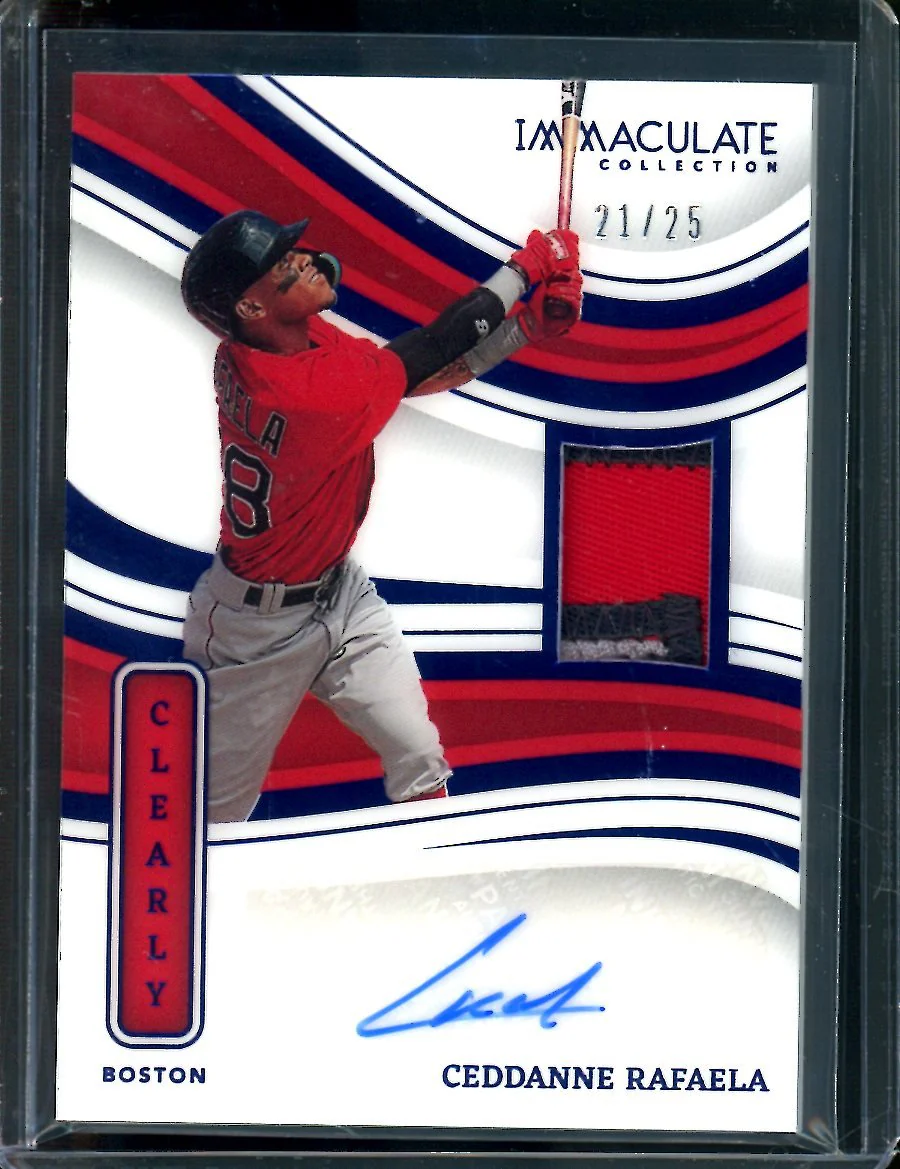 2023 Panini Immaculate Ceddanne Rafaela Clearly Patch Autograph /25 Red Sox