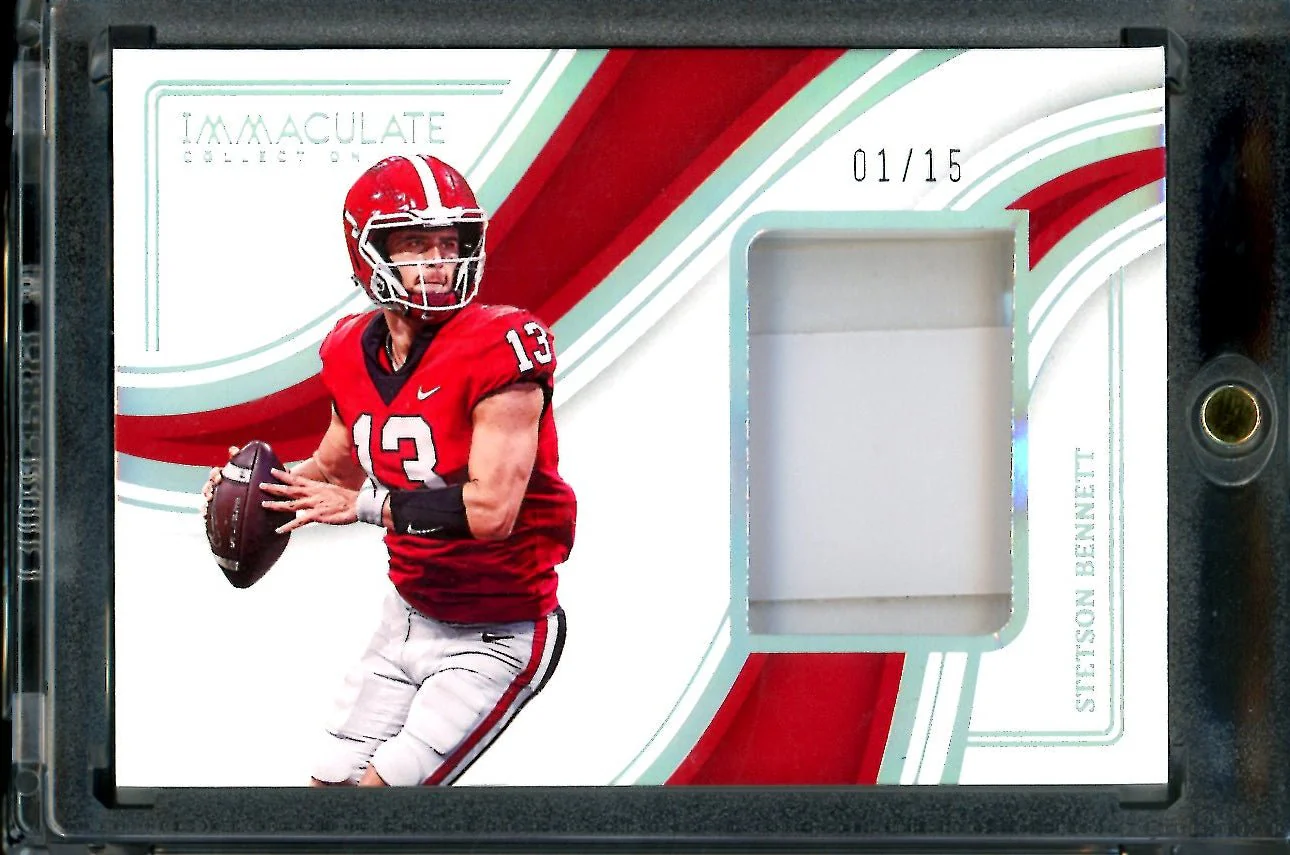 2023 Panini Immaculate Collegiate Stetson Bennett Rookie Helmet Patch /15 Georgia