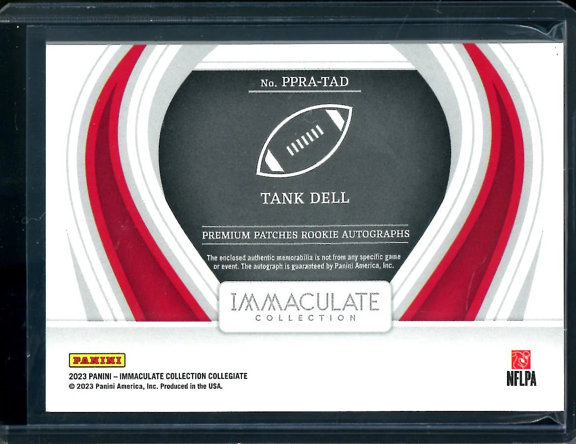 2023 Panini Immaculate Collegiate Tank Dell Rookie RPA Gold /10 Houston - Image 2