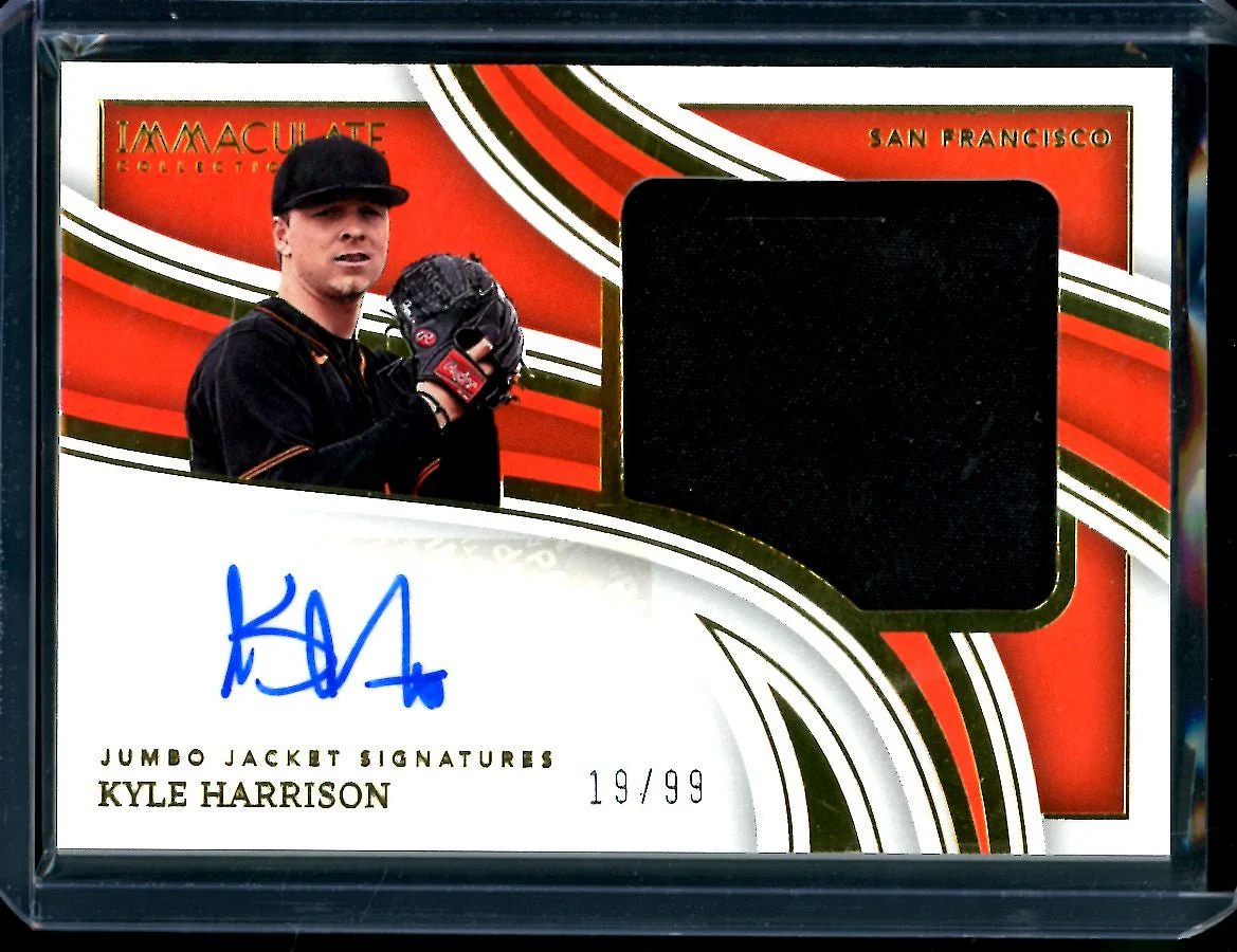 2023 Panini Immaculate Kyle Harrison Patch Auto /99 Giants