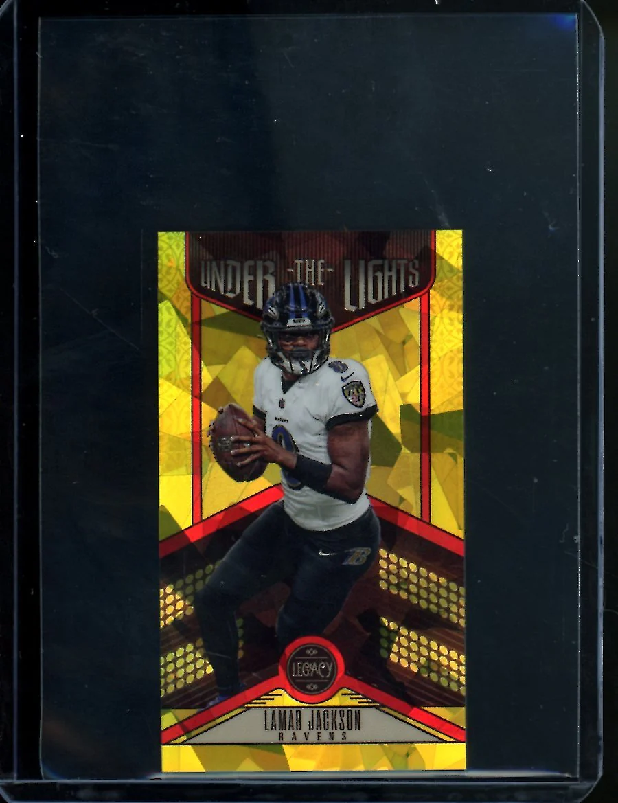 2023 Panini Legacy Lamar Jackson Under the Lights Mini Gold /10 Ravens