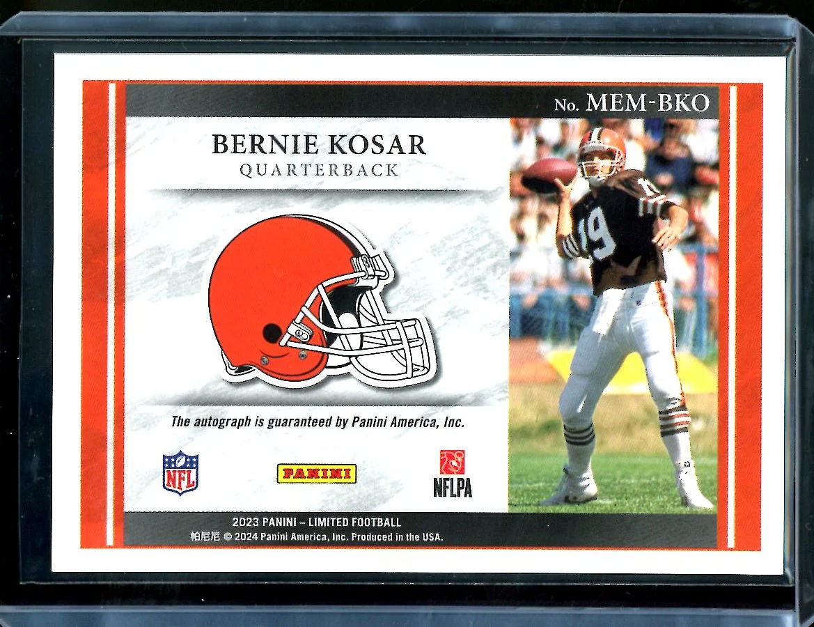 2023 Panini Limited Bernie Kosar Limited Membership Auto /99 Browns - Image 2