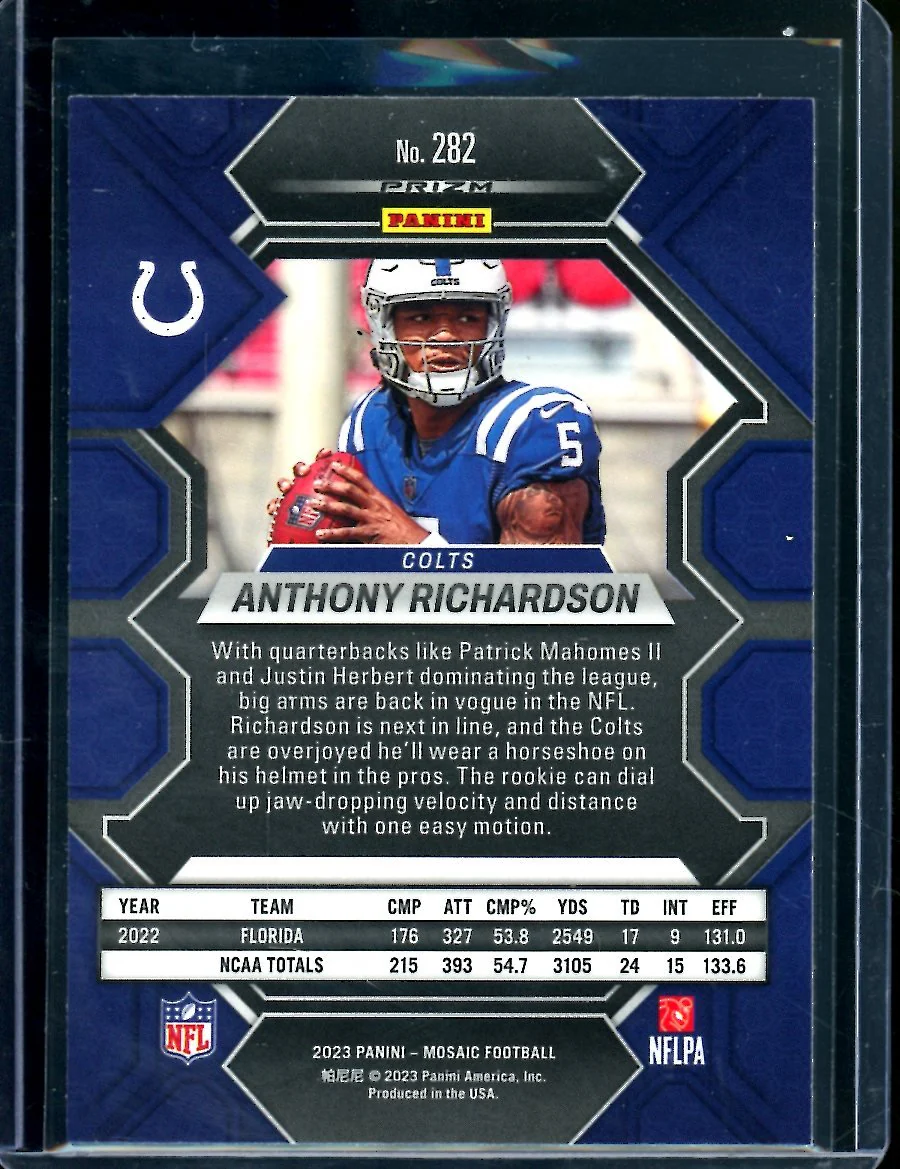 2023 Panini Mosaic Anthony Richardson Rookie Mosaic Colts - Image 2