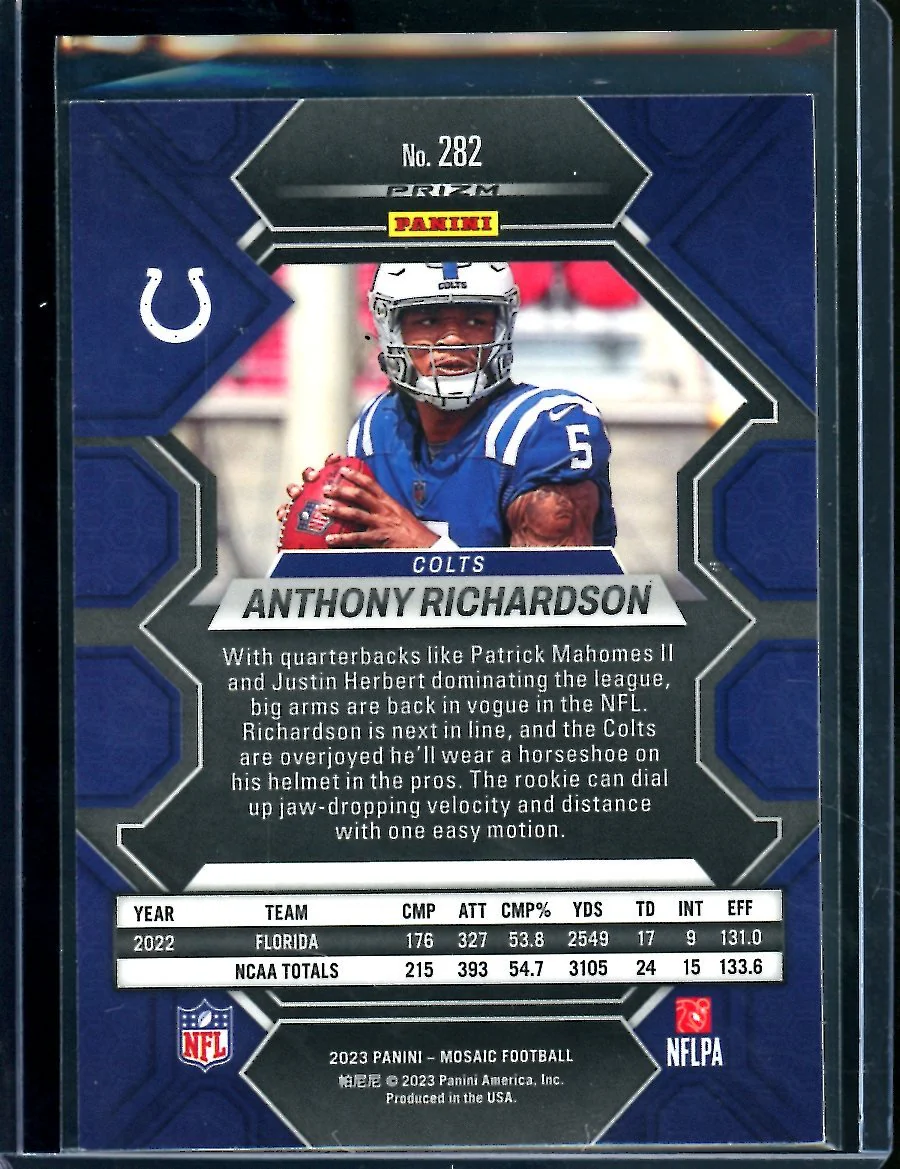 2023 Panini Mosaic Anthony Richardson Rookie Silver Colts - Image 2