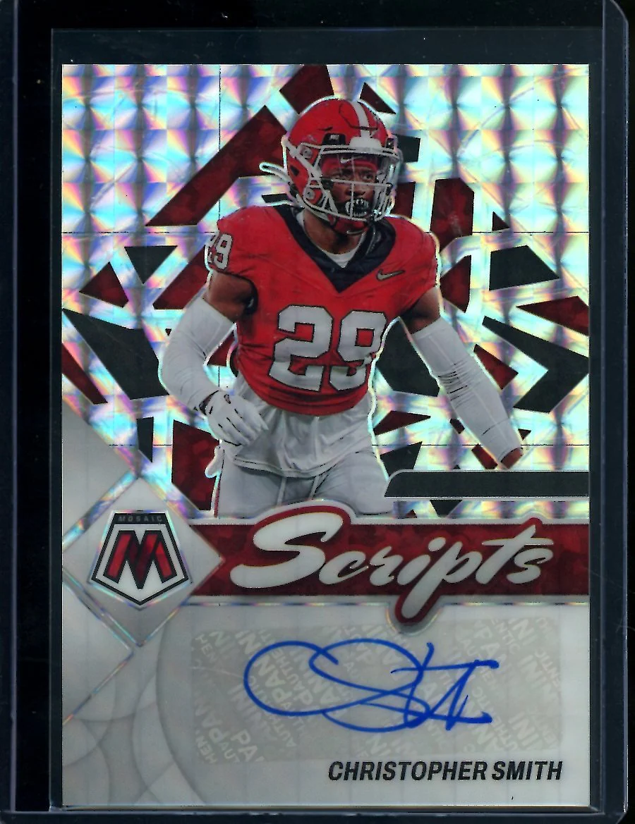 2023 Panini Mosaic Draft Picks Christopher Smith Auto Raiders