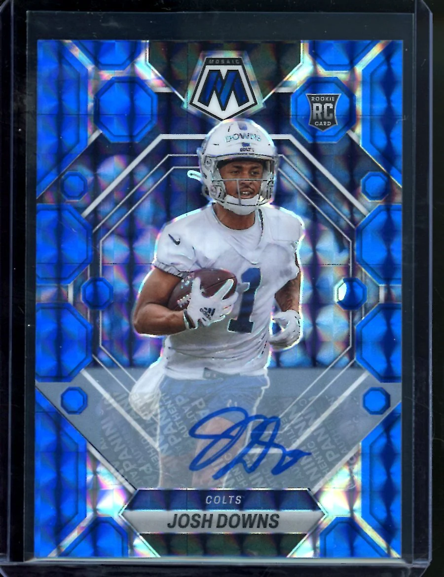 2023 Panini Mosaic Josh Downs Rookie Auto Blue /99 Colts