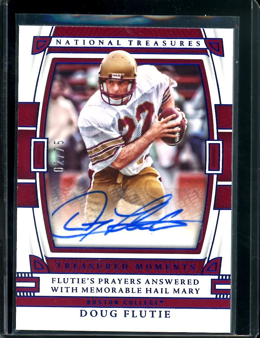 2023 Panini National Treasures Collegiate Doug Flutie Treasured Moments Auto /75 Boston College