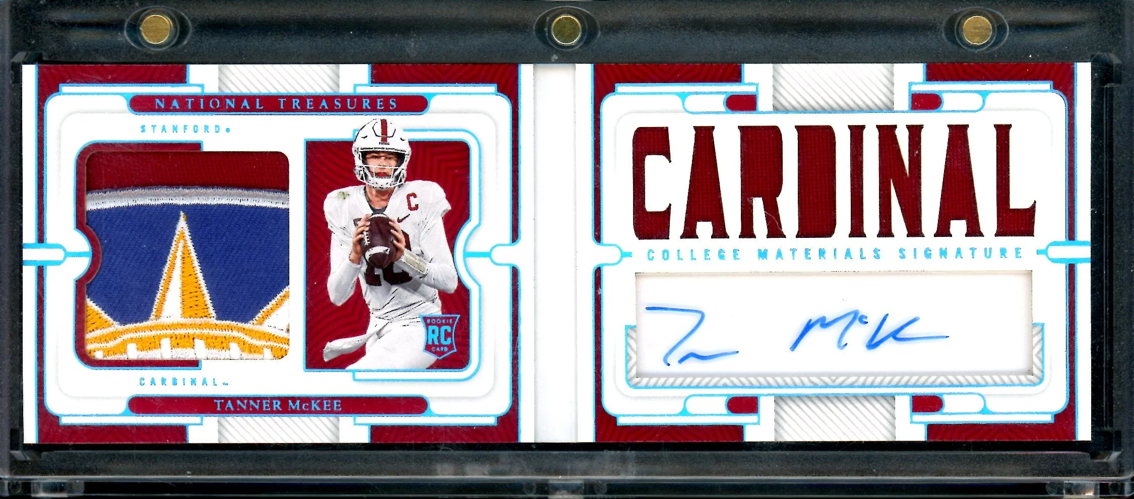 2023 Panini National Treasures Collegiate Tanner McKee Rookie Booklet Patch Auto /10 Stanford