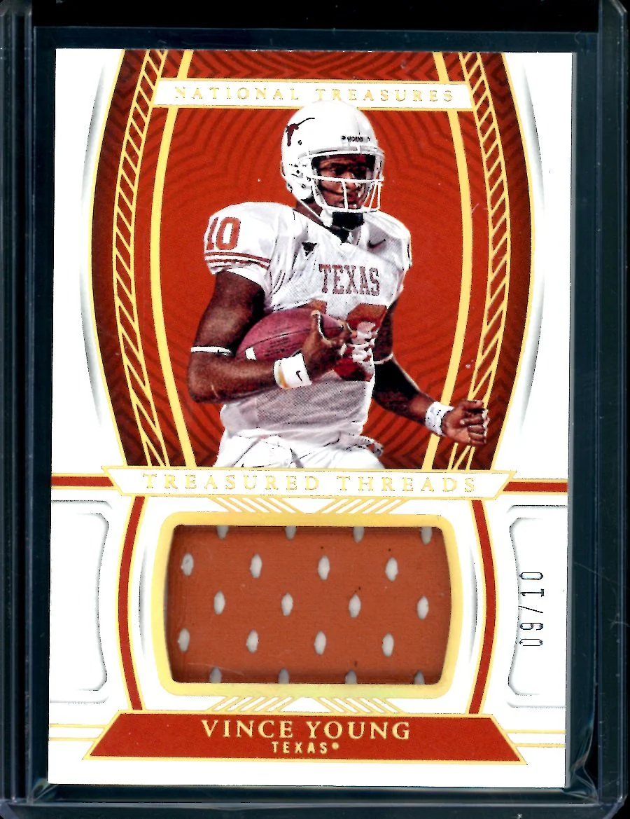 2023 Panini National Treasures Collegiate Vince Young Treasured Threads Patch /10 Texas
