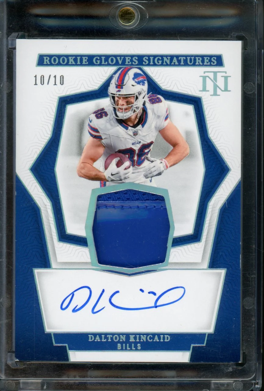2023 Panini National Treasures Dalton Kincaid Rookie Gloves Signatures Patch Auto /10 Bills
