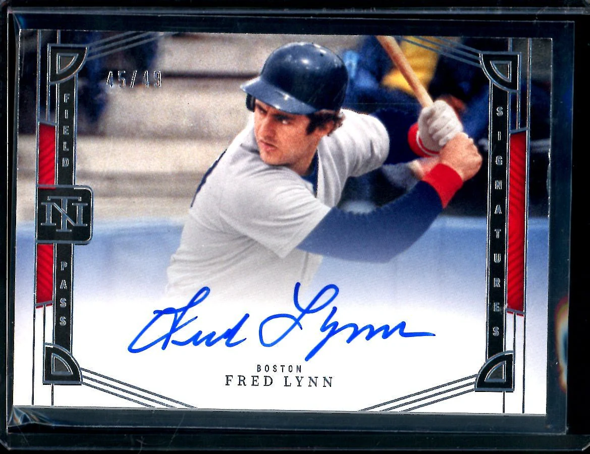 2023 Panini National Treasures Fred Lynn Field Pass Auto /49 Red Sox