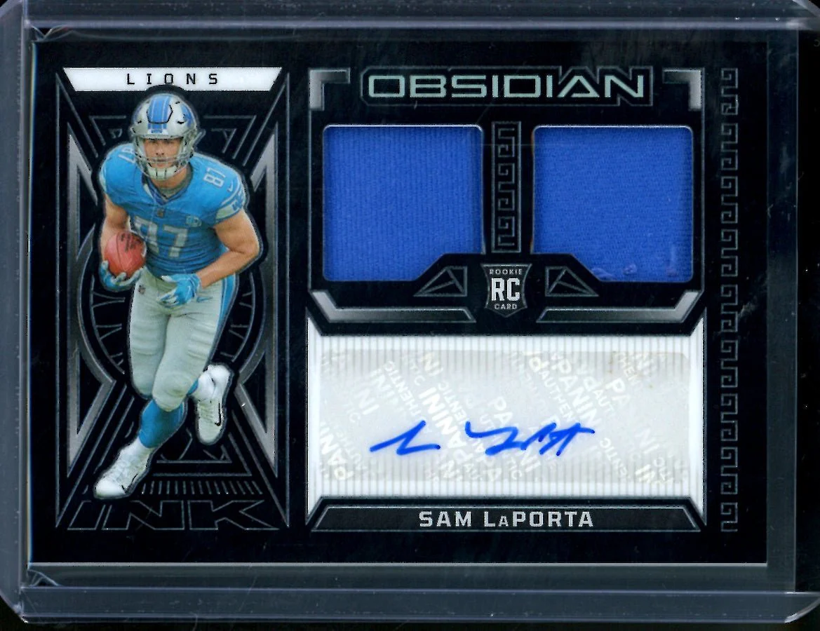 2023 Panini Obsidian Sam LaPorta Rookie RPA /199 Lions