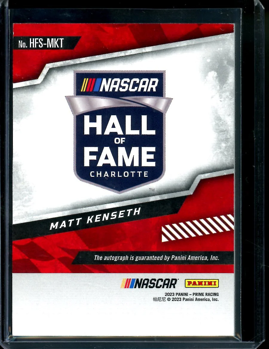 2023 Panini Prime Racing Matt Kemseth Hall of Fame Auto /25 NASCAR - Image 2