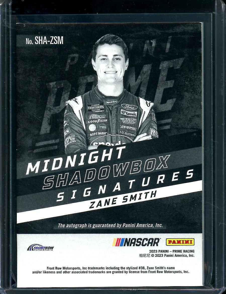 2023 Panini Prime Racing Zane Smith Midnight Shadowbox Signatures /25 NASCAR - Image 2