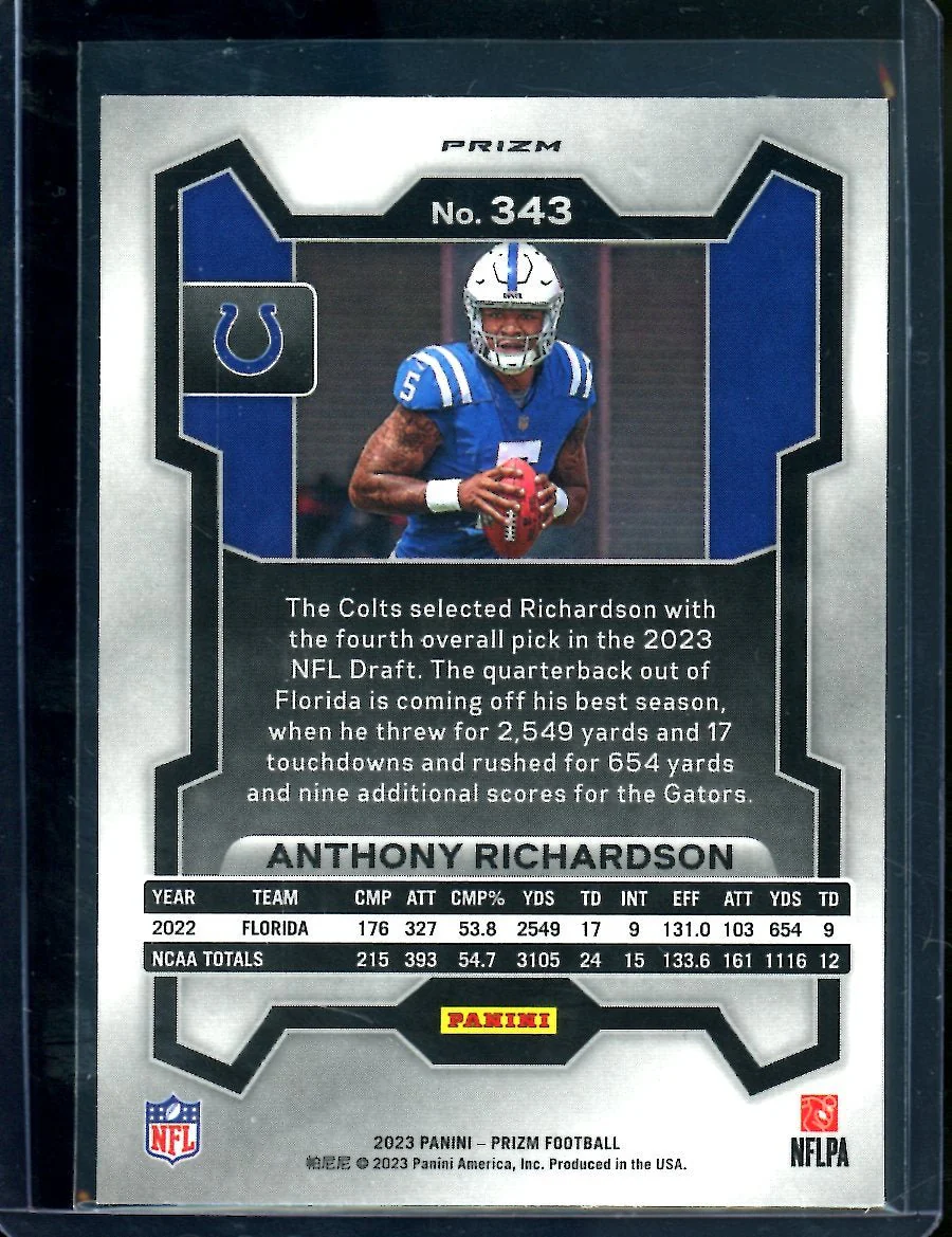 2023 Panini Prizm Anthony Richardson Rookie Orange Disco Colts - Image 2