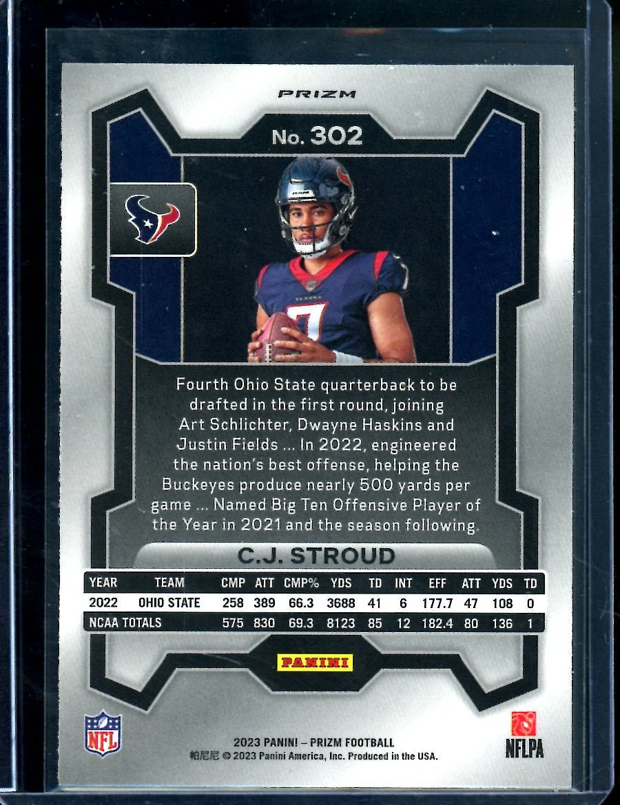 2023 Panini Prizm C.J. Stroud Rookie Disco Variation Texans - Image 2