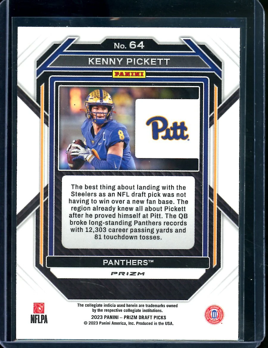 2023 Panini Prizm Draft Picks Kenny Pickett Snakeskin SSP Steelers - Image 2
