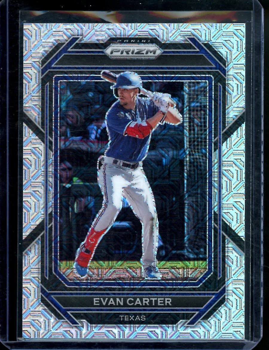 2023 Panini Prizm Evan Carter Mojo /25 Rangers