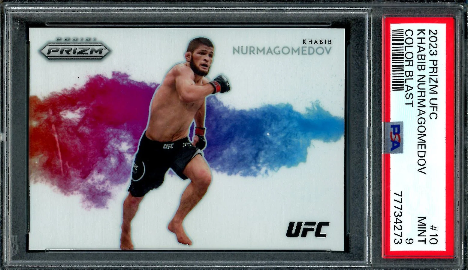 2023 Panini Prizm Khabib Nurmagomedov Color Blast SSP PSA 9 UFC