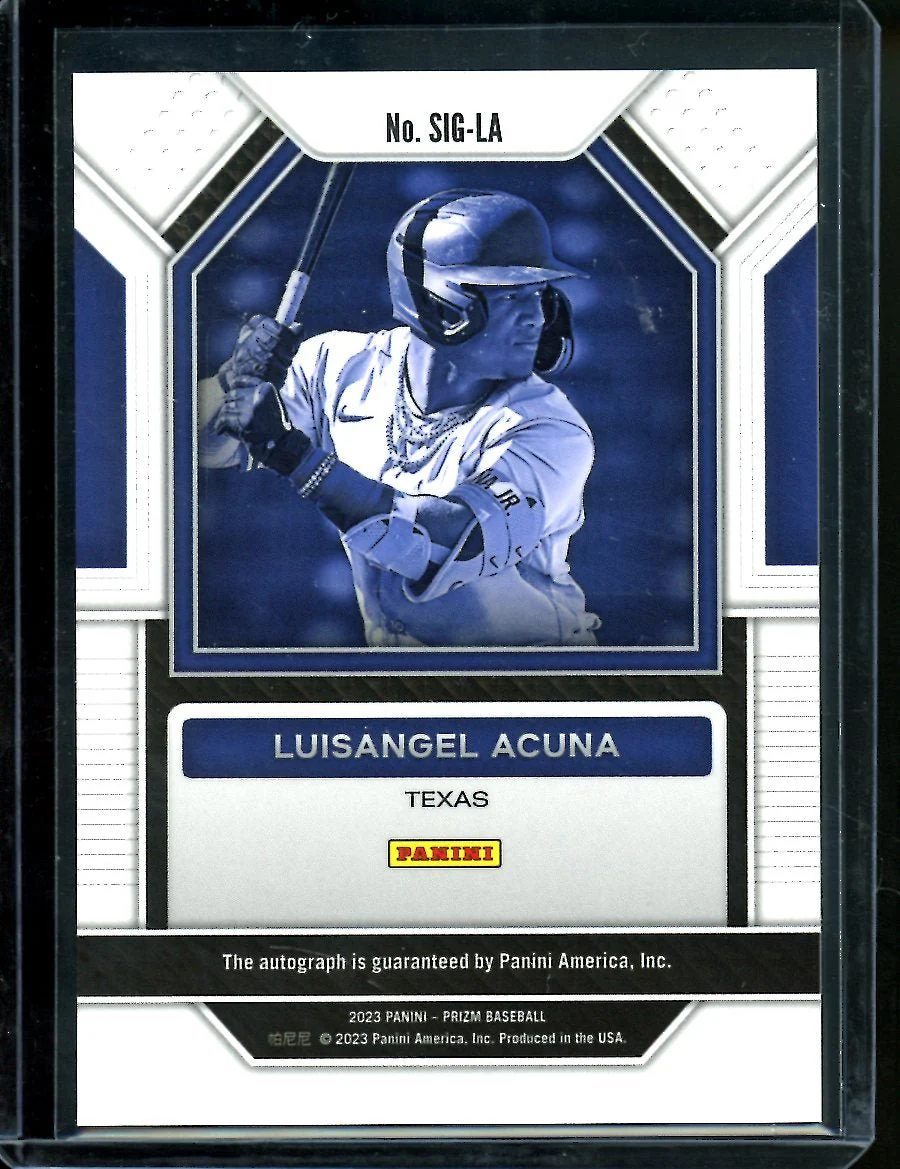 2023 Panini Prizm Luisangel Acuna Auto Mets - Image 2