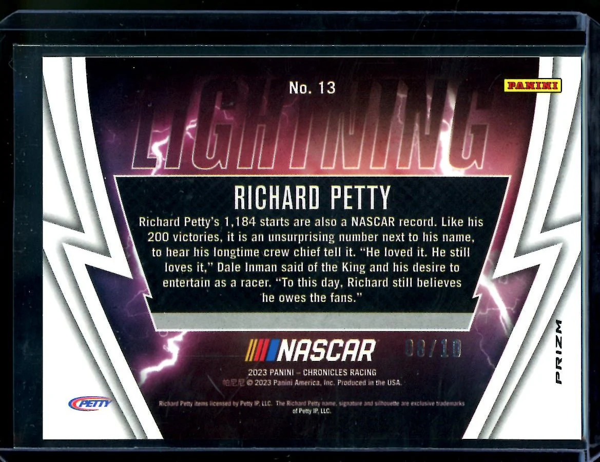 2023 Panini Prizm Racing Richard Petty Lightning Gold /10 NASCAR - Image 2