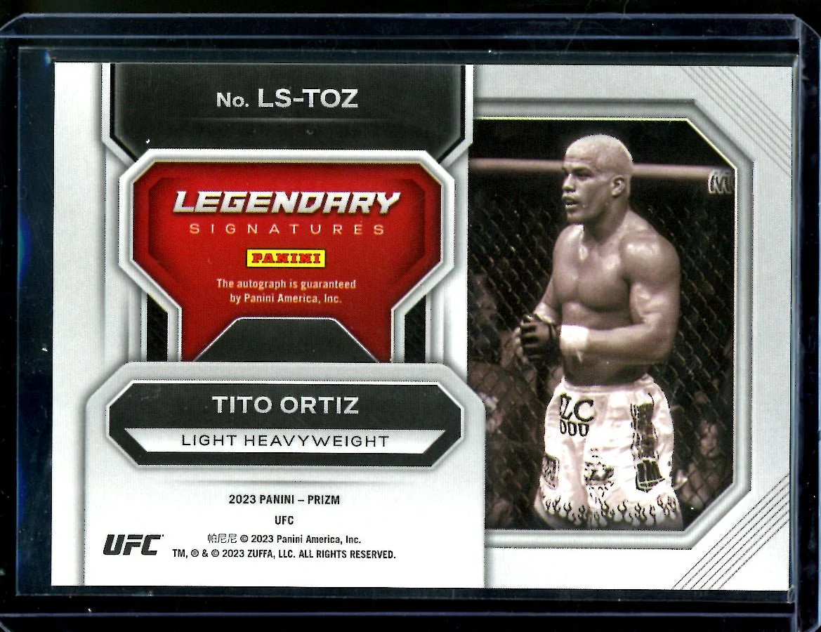 2023 Panini Prizm Tito Ortiz Legendary Signatures Auto UFC - Image 2