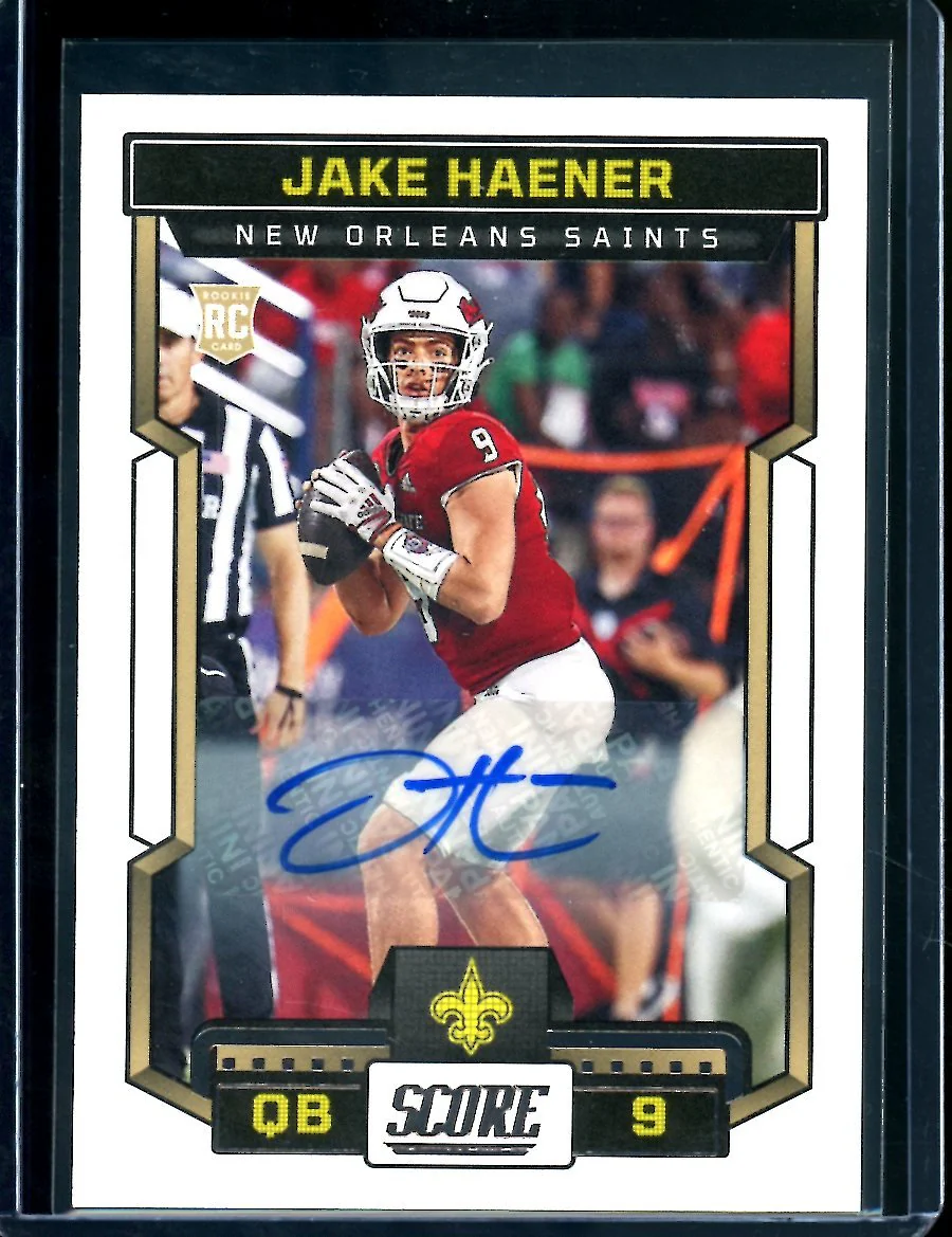 2023 Panini Score Jake Haener Rookie Auto Steelers