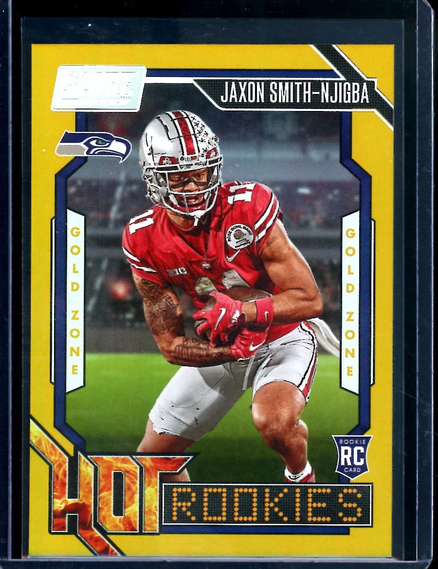2023 Panini Score Jaxon Smith-Njigba Hot Rookies Gold /50 Seahawks