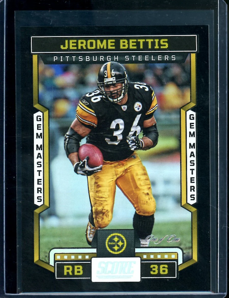 2023 Panini Score Jerome Bettis Gem Masters Black 1/1 Steelers