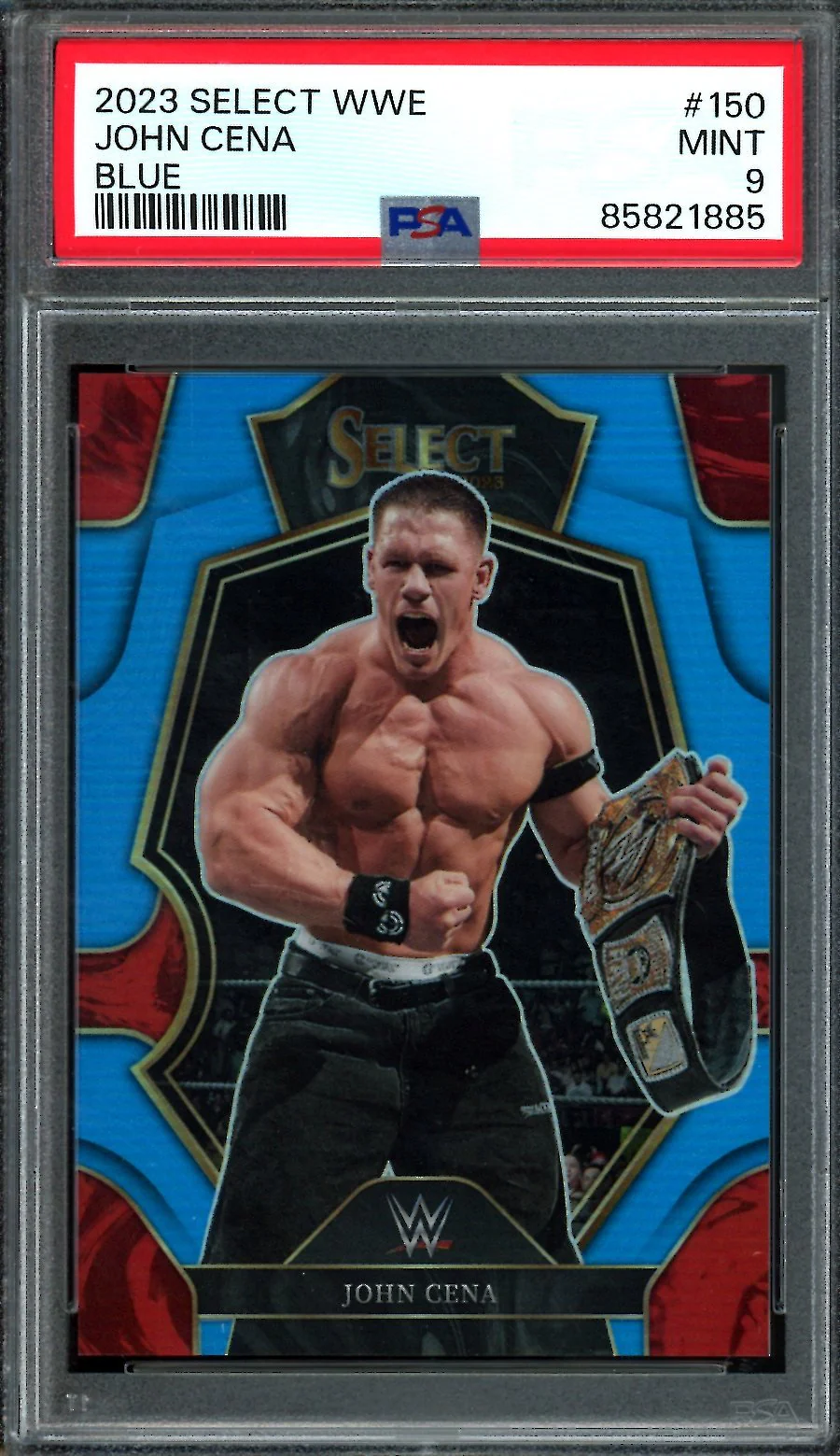 2023 Panini Select John Cena Premier Level Blue /199 PSA 9 WWE
