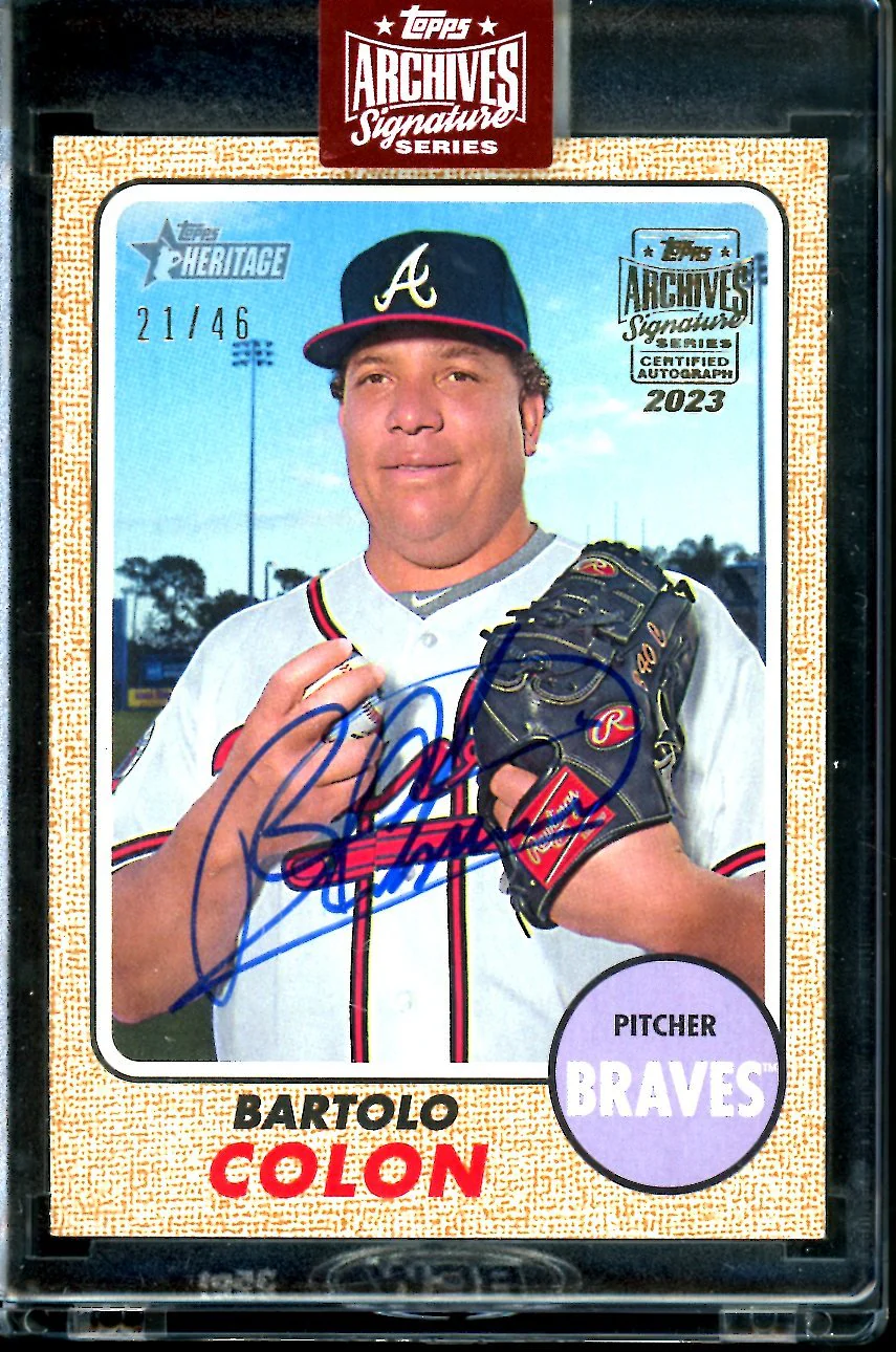 2023 Topps Archives Bartolo Colon Auto /46 Braves