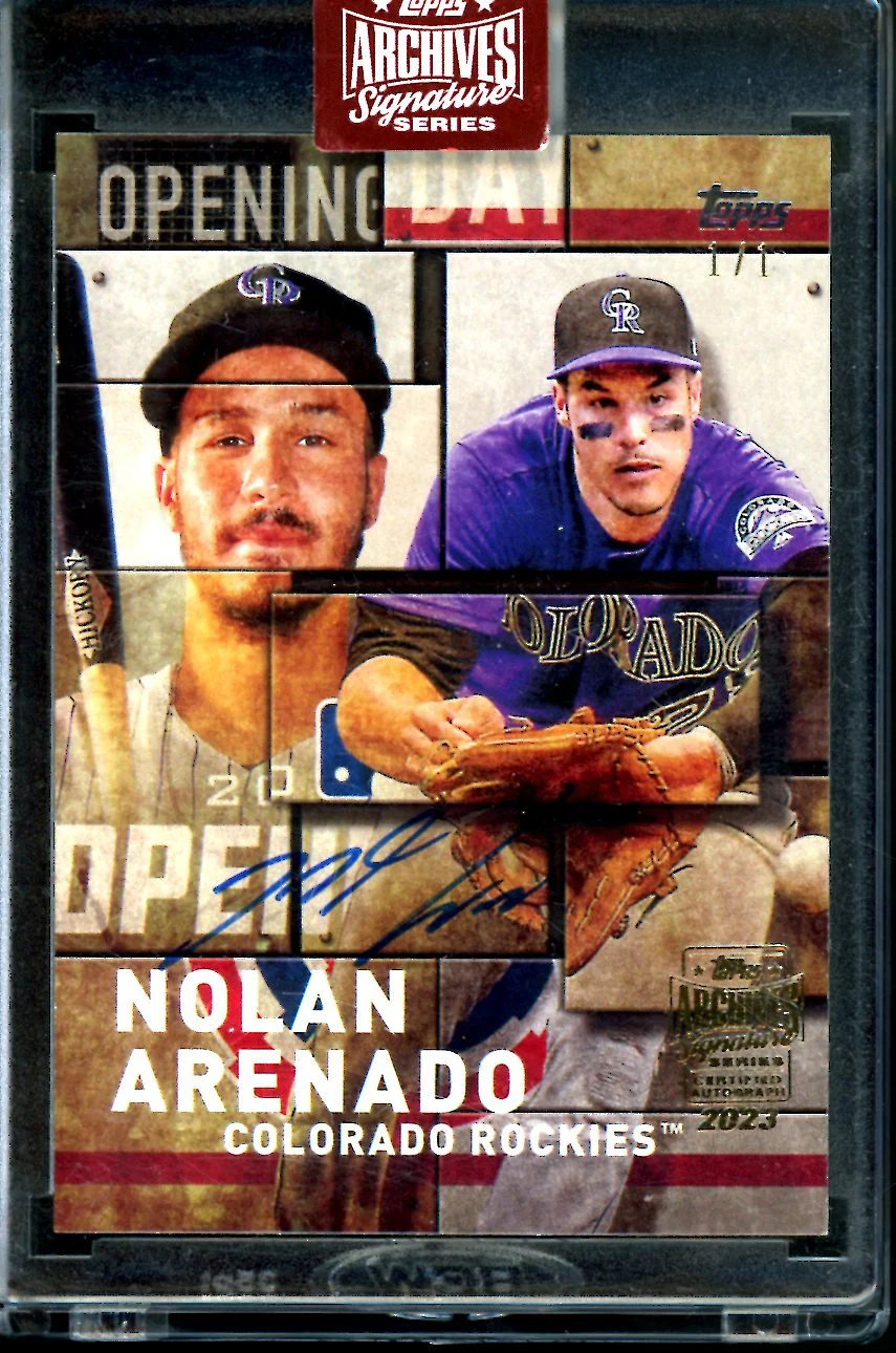 2023 Topps Archives Nolan Arenado Auto 1/1 Cardinals