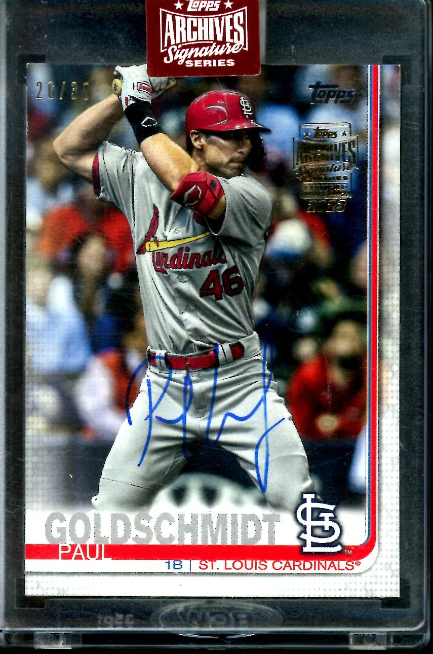 2023 Topps Archives Paul Goldschmidt Autographs /30 Cardinals