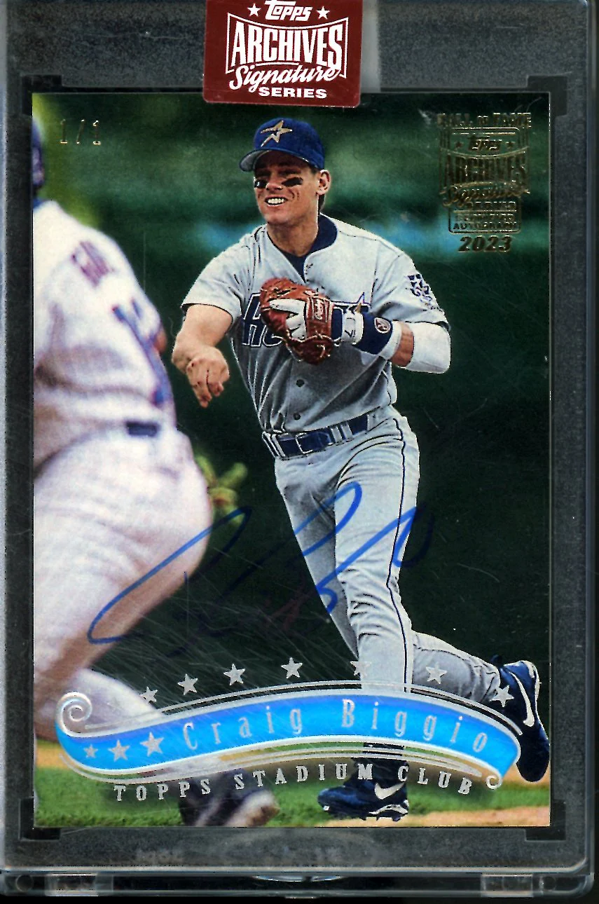 2023 Topps Archives Signature Series Craig Biggio Auto 1/1 Astros