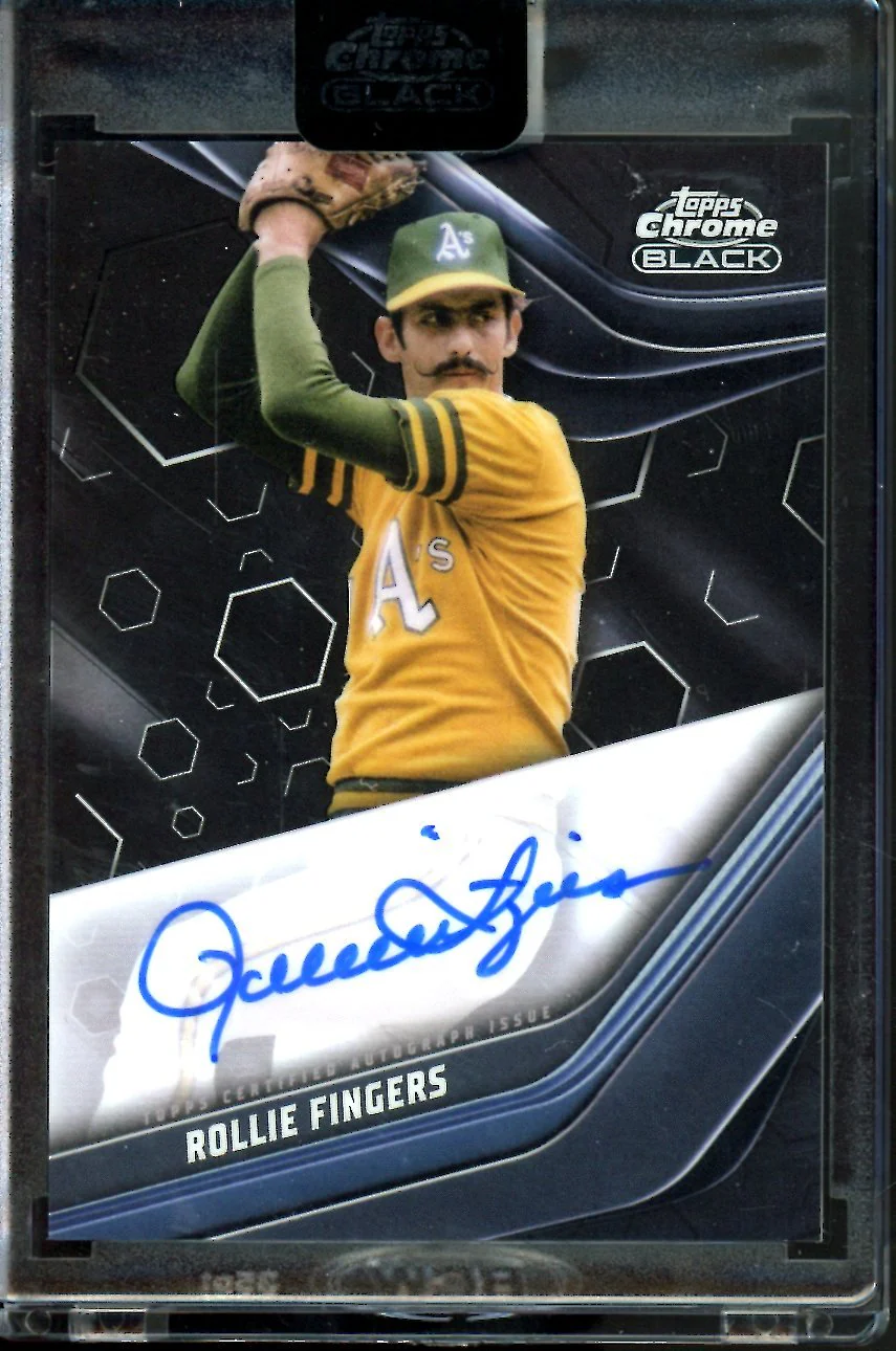 2023 Topps Chrome Black Rollie Fingers Auto Athletics