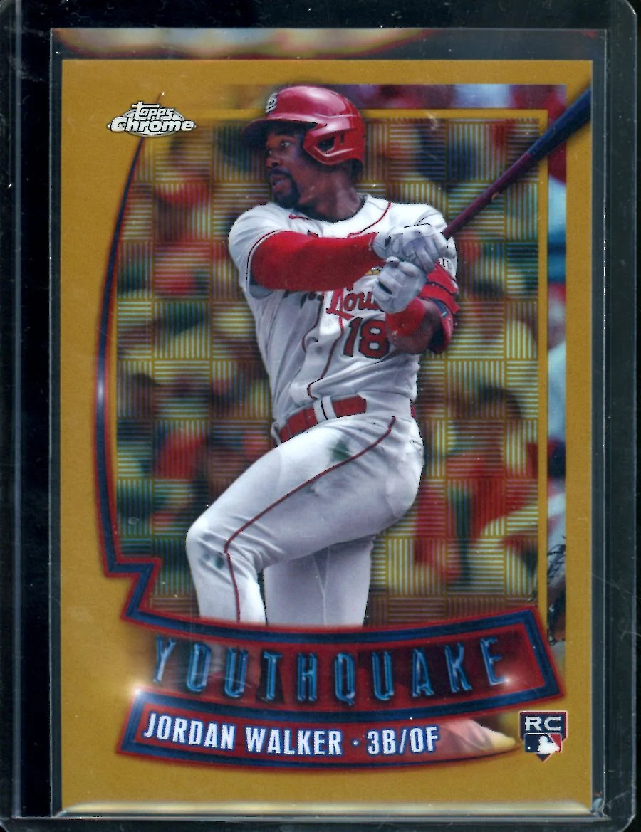 2023 Topps Chrome Jordan Walker Rookie Youthquake Gold /50 Cardinals