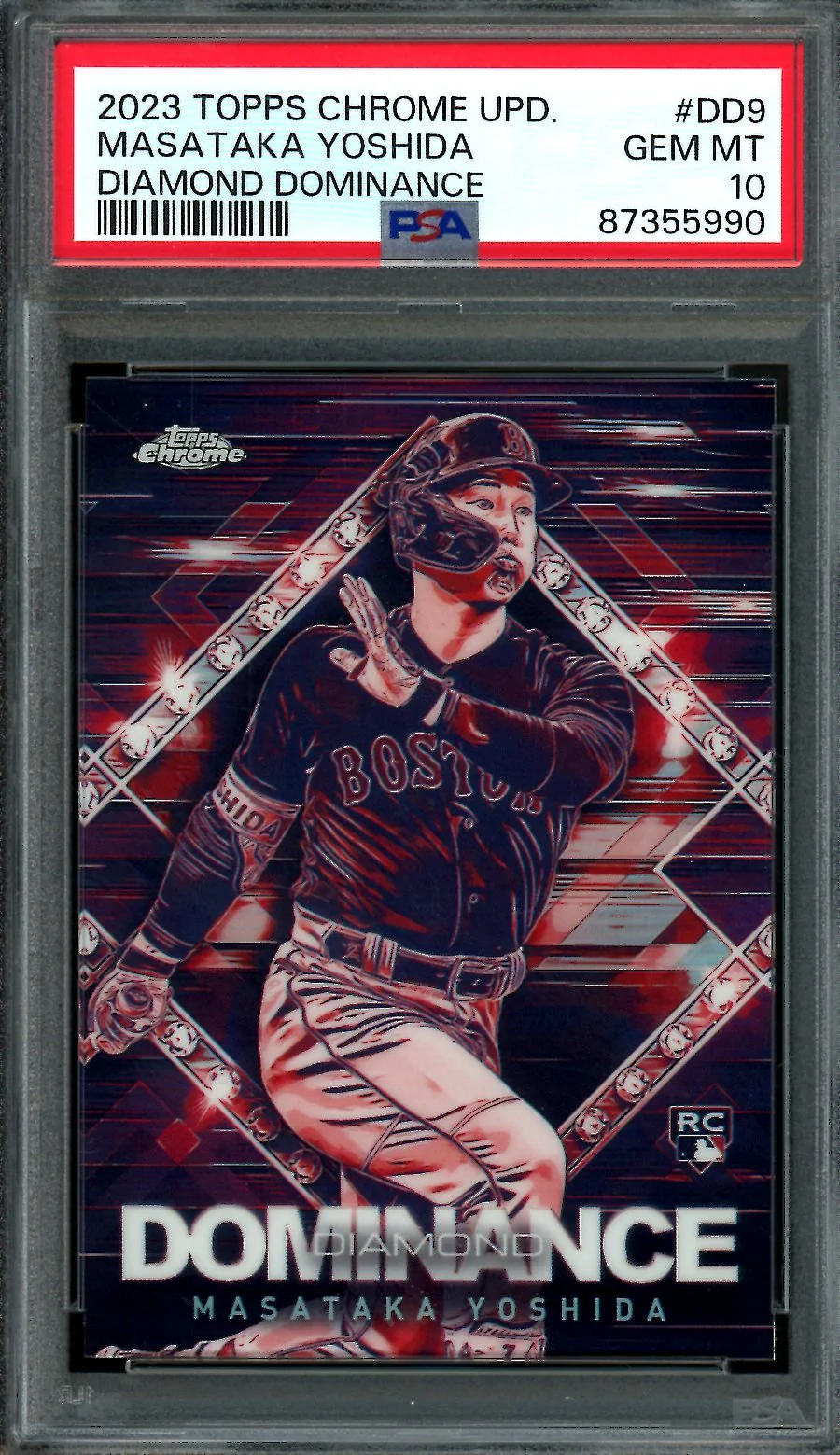2023 Topps Chrome Masataka Yoshida Rookie Dominance PSA 10 Red Sox