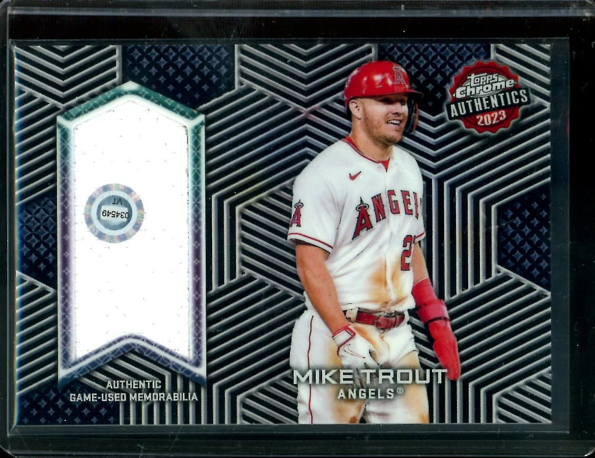 2023 Topps Chrome Mike Trout Relic Card Angles