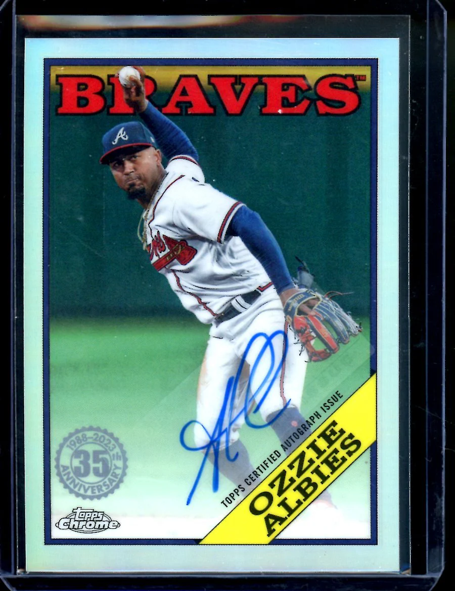 2023 Topps Chrome Ozzie Albies 1988 Topps Auto /50 Braves
