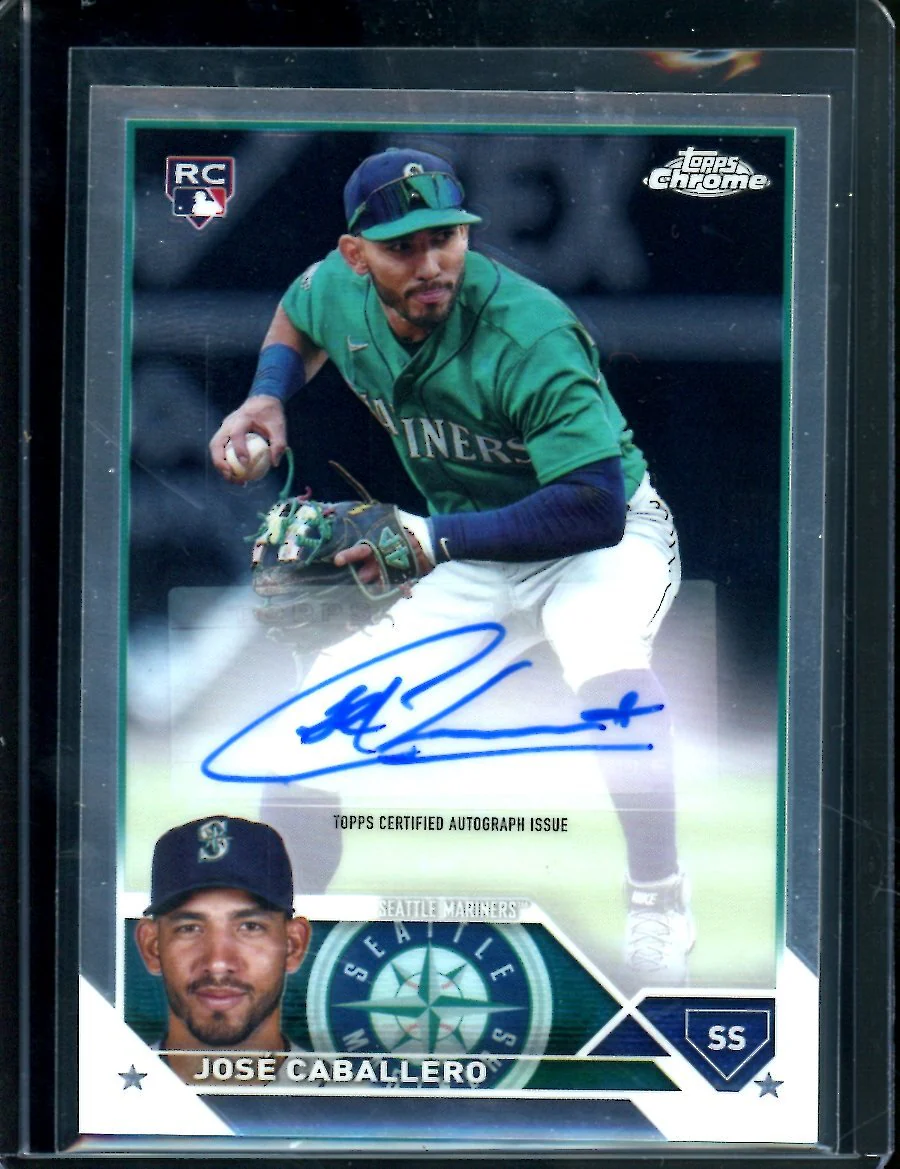 2023 Topps Chrome Update Jose Caballero Rookie Auto Mariners