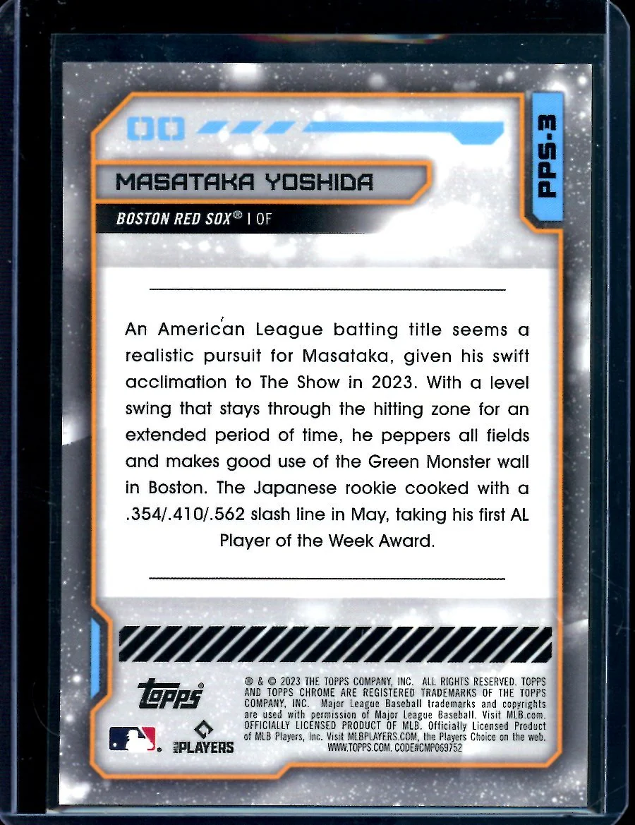 2023 Topps Cosmic Chrome Masataka Yoshida Planetary Pursuit The Sun SSP Red Sox - Image 2