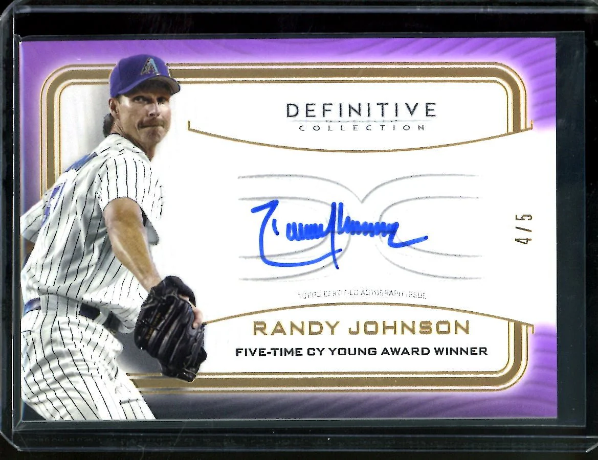 2023 Topps Definitive Randy Johnson Purple Auto /5 Diamondbacks