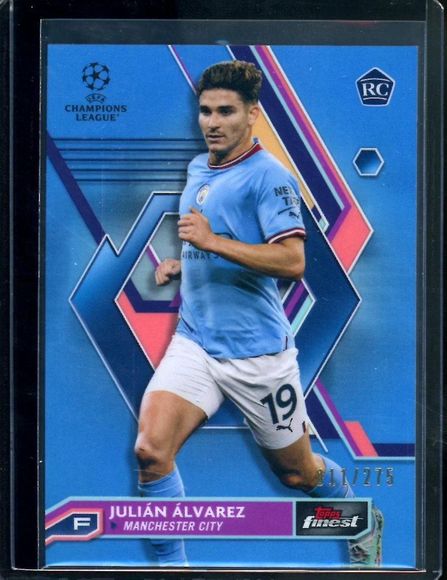 2023 Topps Finest Julian Alvarez Rookie Blue /275 Manchester City