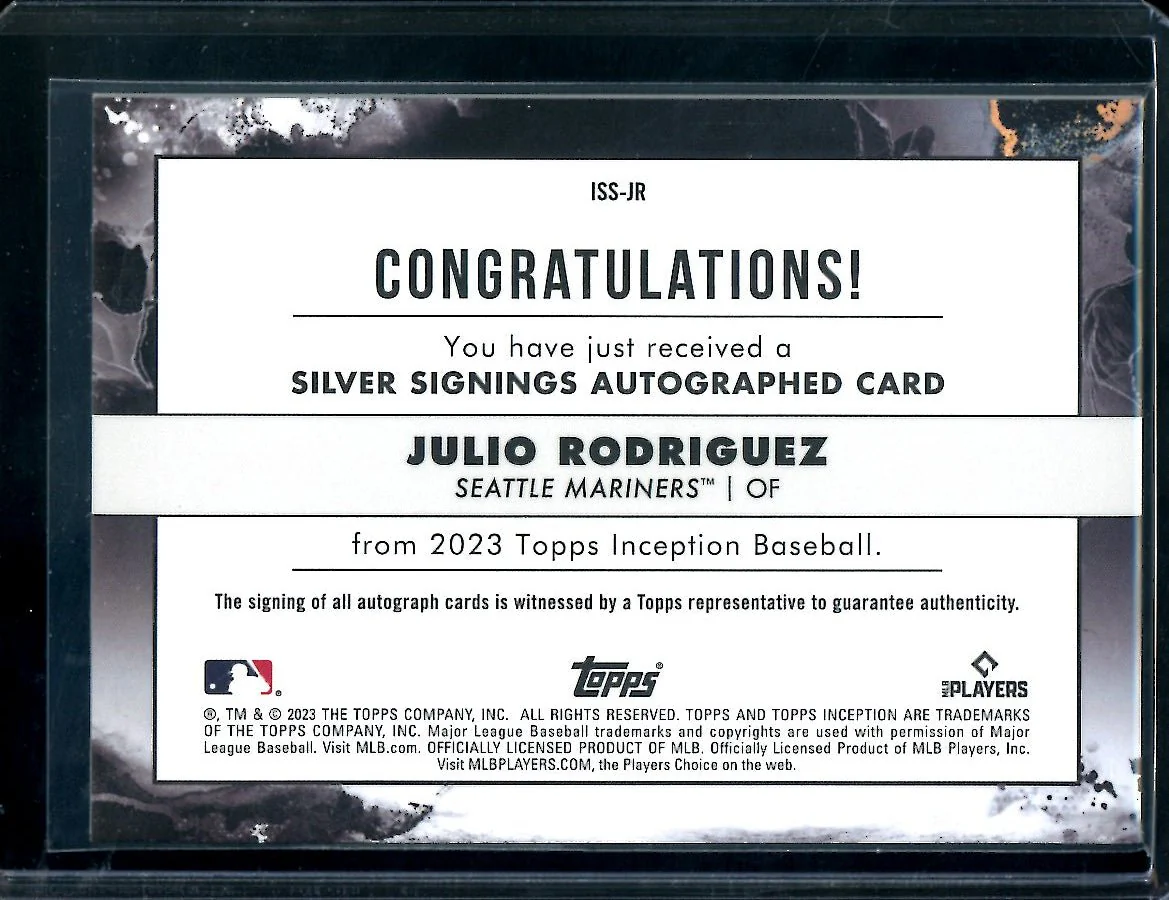 2023 Topps Inception Julio Rodriguez Auto /99 Mariners - Image 2