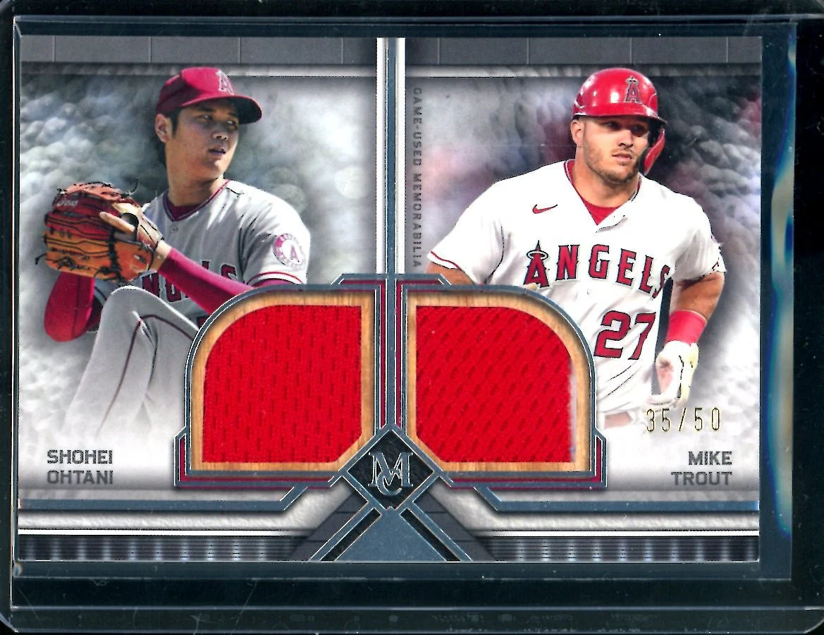 2023 Topps Museum Shohei Ohtani/Mike Trout Dual Patch /50 Angels