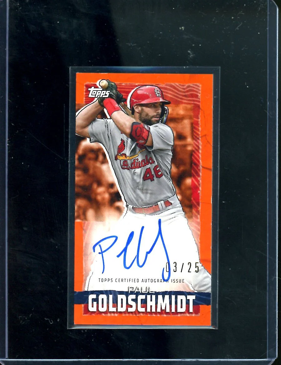 2023 Topps Rip Paul Goldschmidt Mini Auto Orange /25 Cardinals